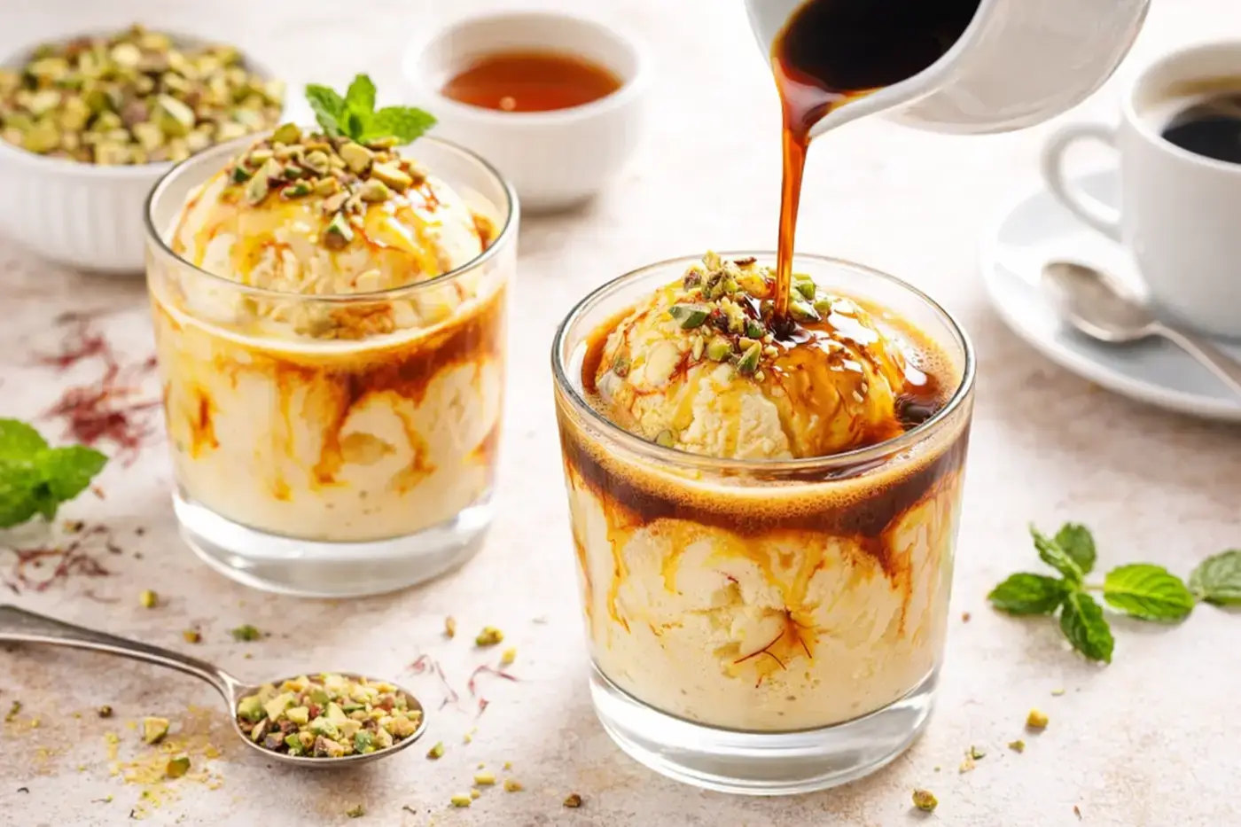 Saffron Pistachio Affogato
