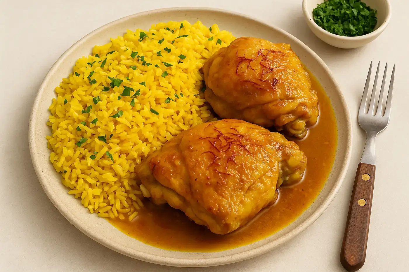 Saffron Chicken and Golden Rice